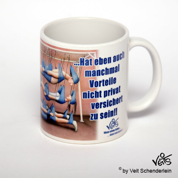 Tassen, Kaffeebecher, Kaffeetassen, Veit`S Gute Laune Tassen, Physiotherapie, Schlingentisch, Physiotherapeut