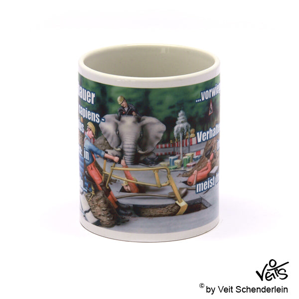 Tassen, Kaffeebecher, Kaffeetassen, Veit`S Gute Laune Tassen, Tiefbauer, Bauarbeiter, Bau