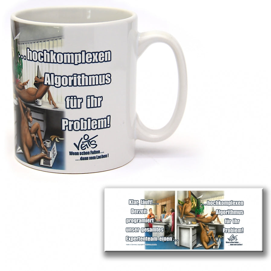 Tassen, Kaffeebecher, Veit`S Gute Laune Tasse "Büro Computer Algorithmus"