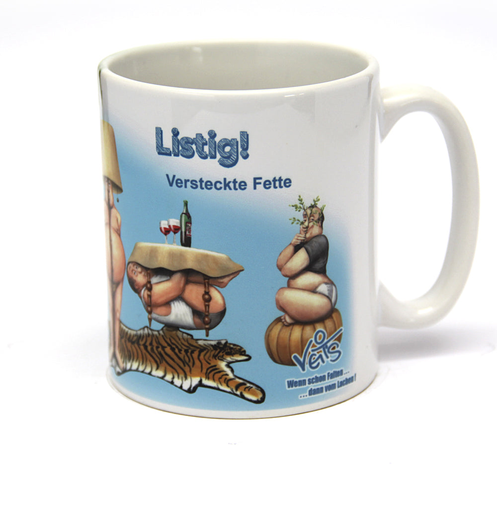 Tassen, Kaffeebecher, Kaffeetassen, Veit`S Gute Laune Tassen "Versteckte Fette"