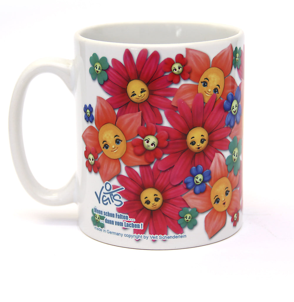 Tassen, Kaffeebecher, Kaffeetassen,Veit`S Gute Laune Tassen "Veit`S Blumen 01"