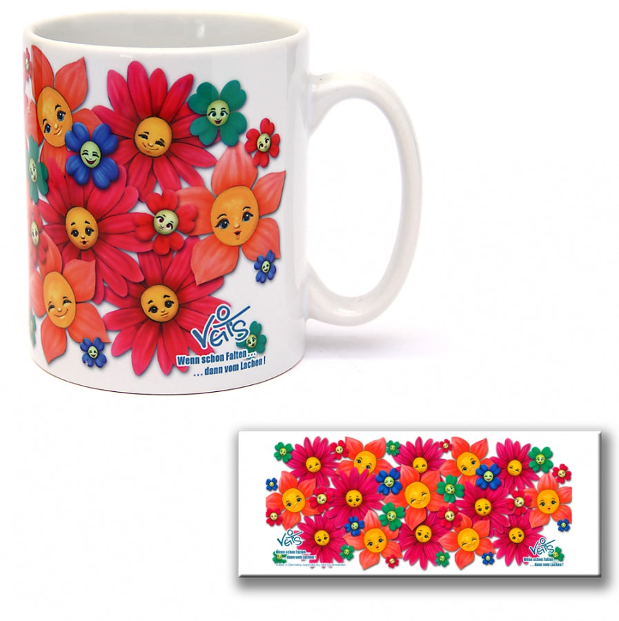 Tassen, Kaffeebecher, Kaffeetassen,Veit`S Gute Laune Tassen "Veit`S Blumen 01"