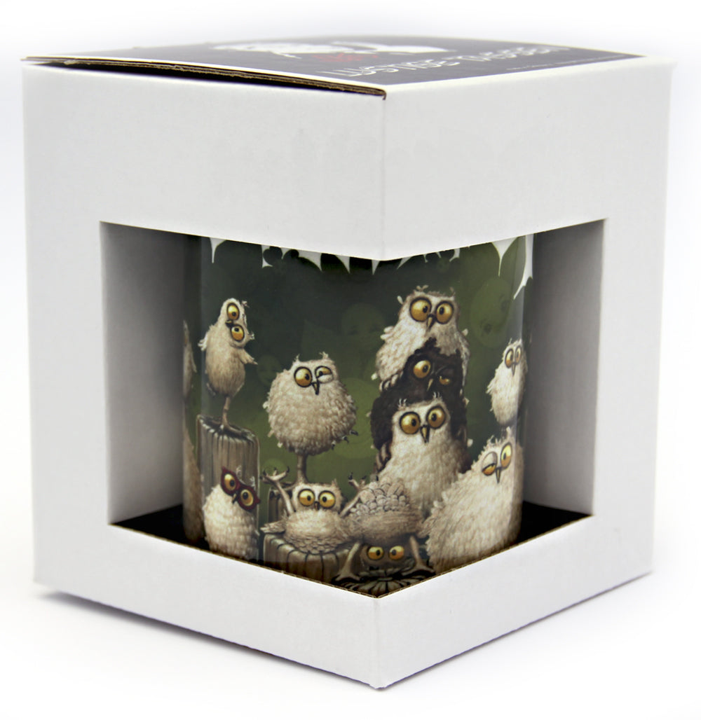 Tassen, Kaffeebecher, Veit`S Gute Laune Tasse "Veit`S Huhu`s", Eulen