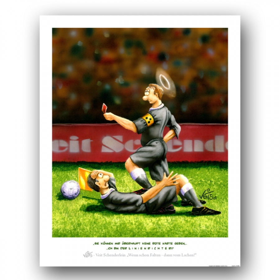 Bild Karikatur Cartoon Fußball Schiedsrichter
