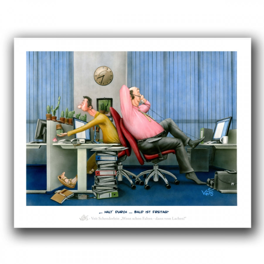 Bild Karikatur Cartoon Büro Arbeit Amt