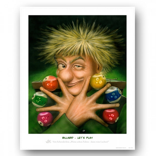 Bild Karikatur Cartoon Billard Billardspieler