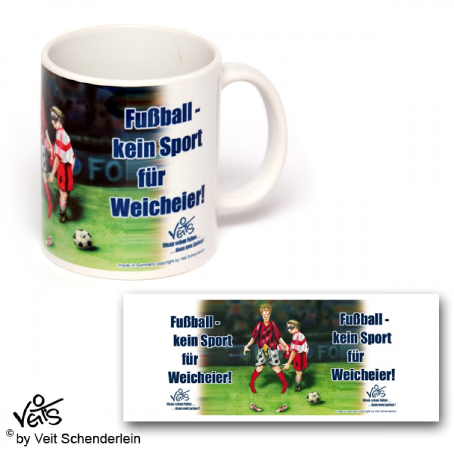 Tassen, Kaffeebecher, Kaffeetassen, Veit`S Gute Laune Tassen, Fußball Weicheier