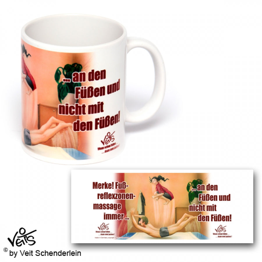 Tassen, Kaffeebecher, Kaffeetassen, Veit`S Gute Laune Tassen,Physiotherapie Fußreflexzonenmassage