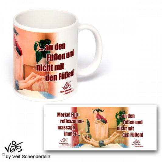 Tassen, Kaffeebecher, Kaffeetassen, Veit`S Gute Laune Tassen,Physiotherapie Fußreflexzonenmassage