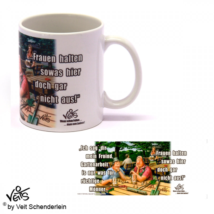 Tassen, Kaffeebecher, Kaffeetassen, Veit`S Gute Laune Tassen, Gartenarbeit, Gartenkneipe, Garten