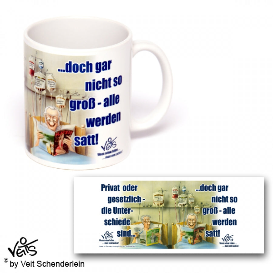 Tassen, Kaffeebecher, Kaffeetassen, Veit`S Gute Laune Tassen, Krankenpflege, Künstliche Ernährung