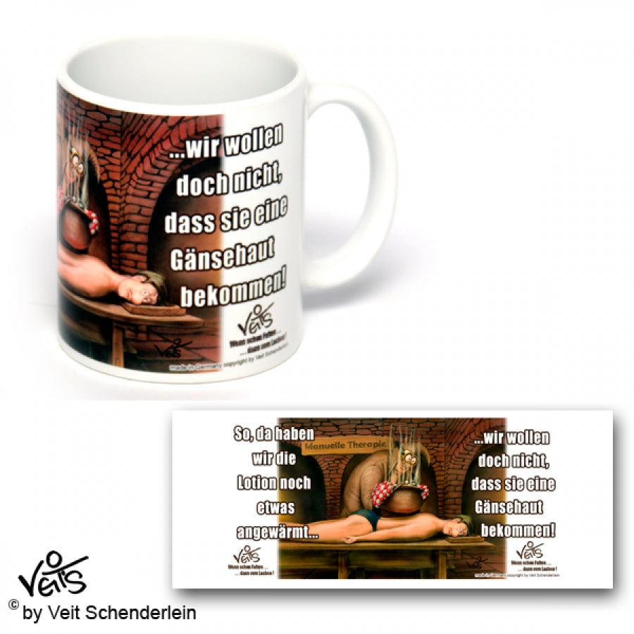 Tassen, Kaffeebecher, Kaffeetassen, Veit`S Gute Laune Tassen, Physiotherapie, Lotion, Massage