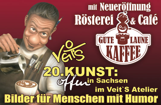 Veit`S Barista und Logo Gute Laune Kaffee