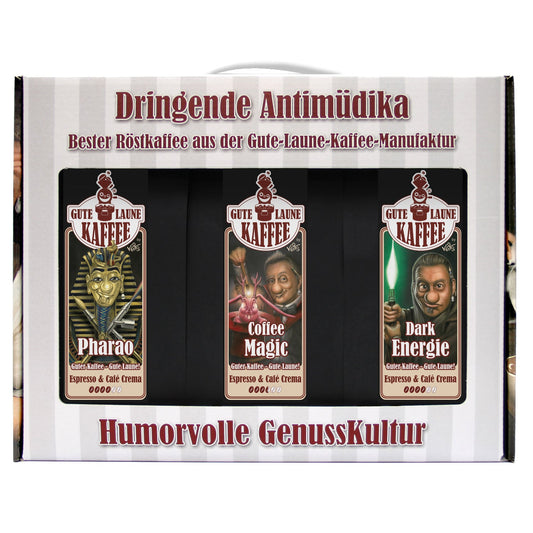 Kaffee Handtasche 3x250g bester Espresso Dringende Antimüdika