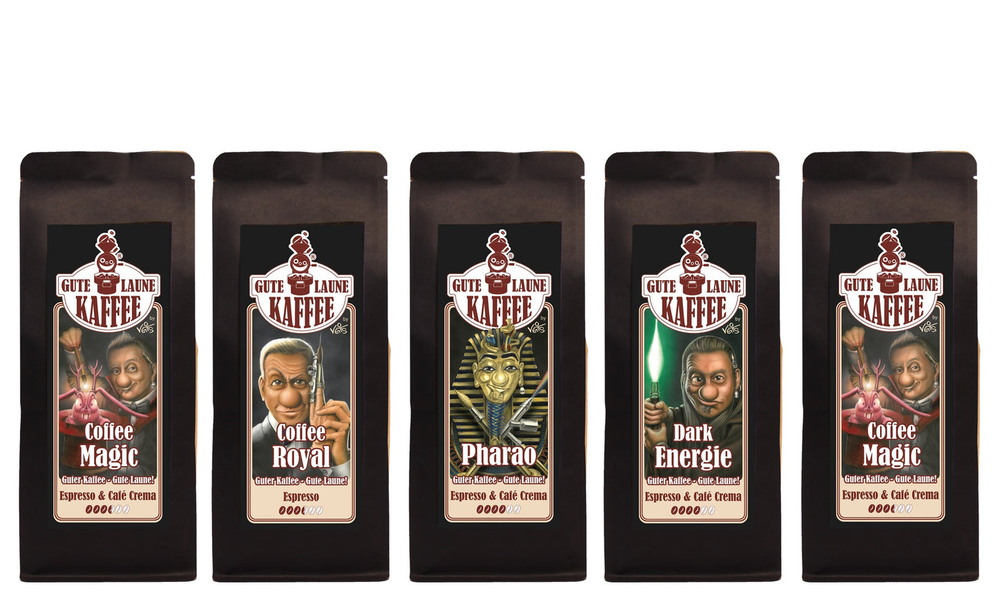 Halber Meter Kaffee 5x250g bester Espresso