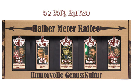 Halber Meter Kaffee 5x250g bester Espresso