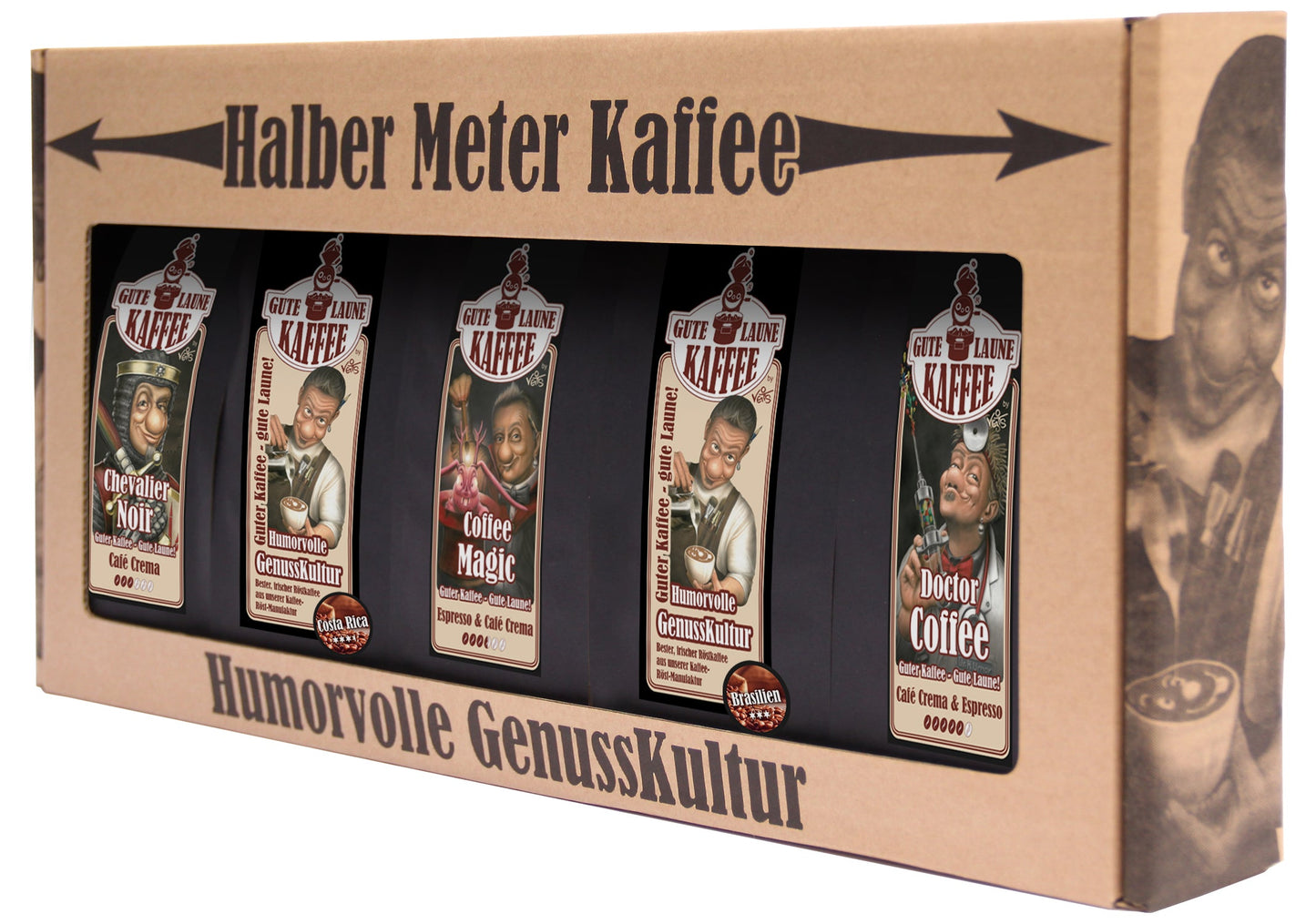 Halber Meter Kaffee 5x250g Röstkaffee