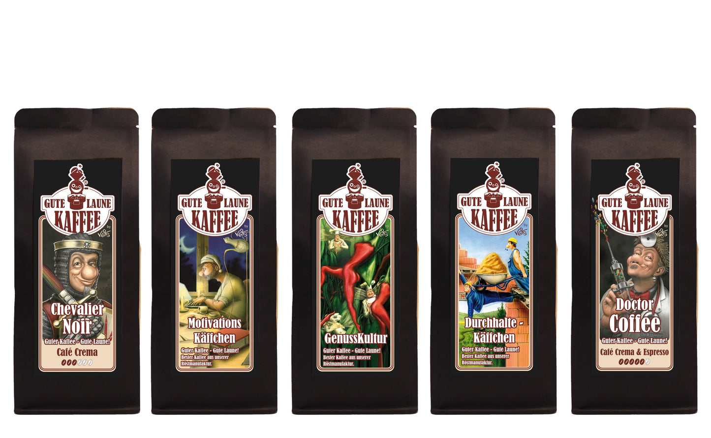 Halber Meter Kaffee 5x250g Röstkaffee Edition Motivation & Durchhalten