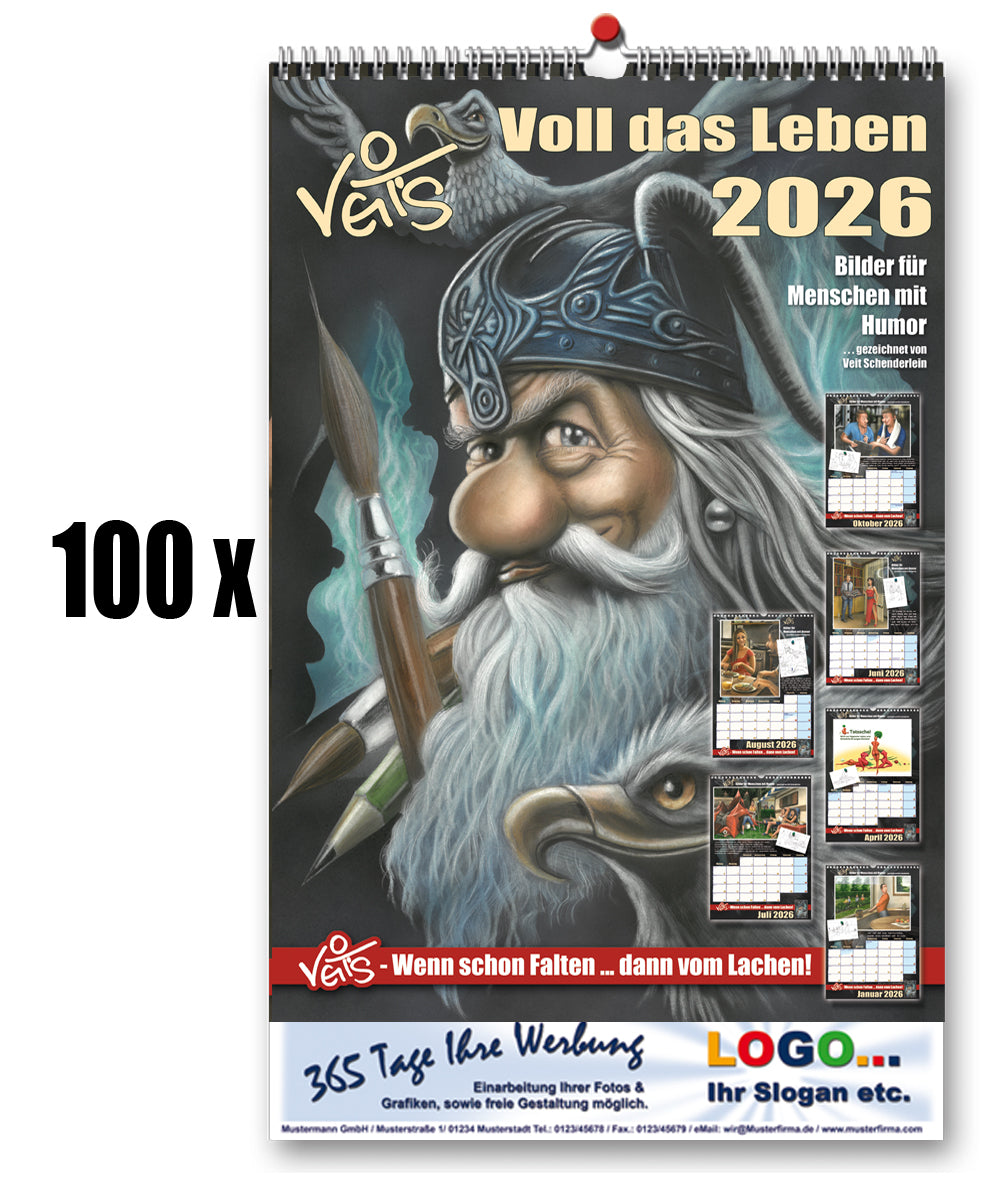 Werbekalender - Veit`S Gute Laune Kalender 2026 mit Ihrem Werbeeintrag