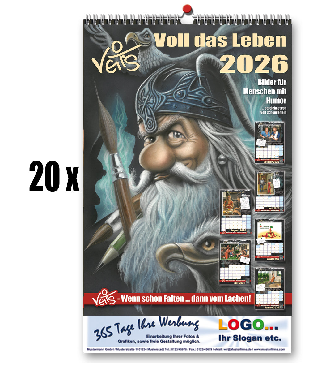 Werbekalender - Veit`S Gute Laune Kalender 2026 mit Ihrem Werbeeintrag