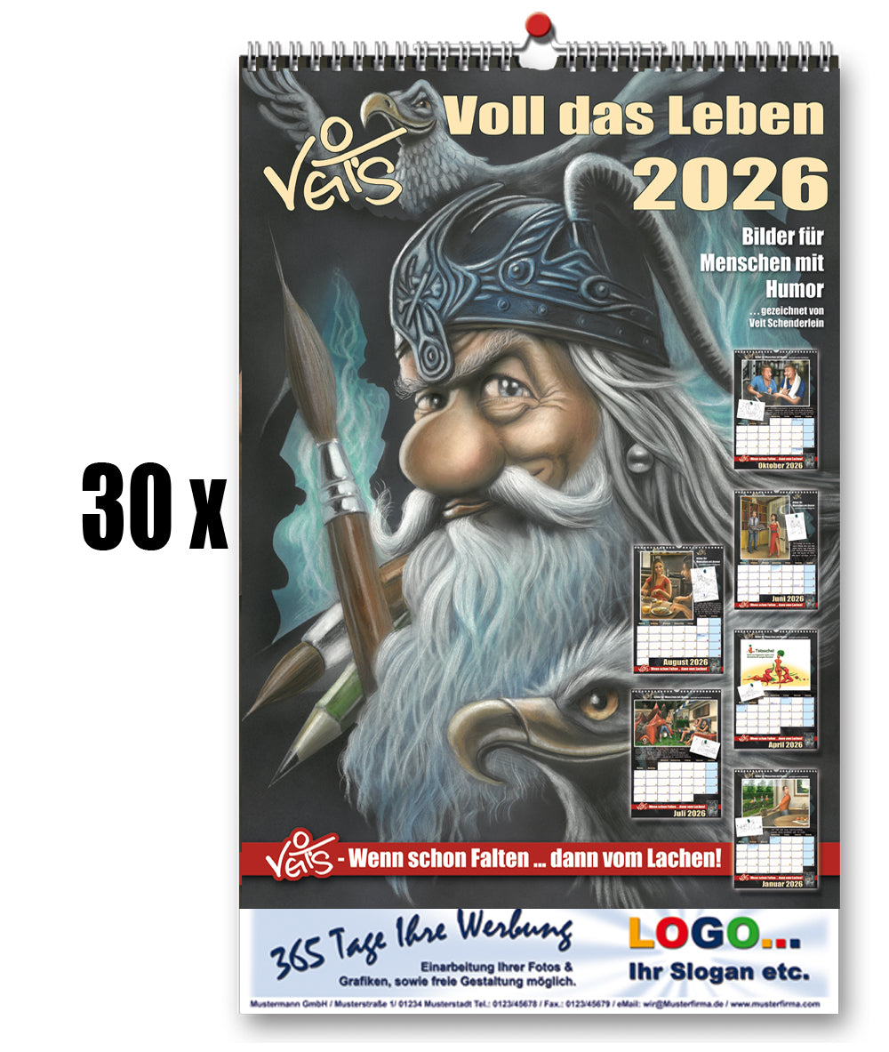 Werbekalender - Veit`S Gute Laune Kalender 2026 mit Ihrem Werbeeintrag