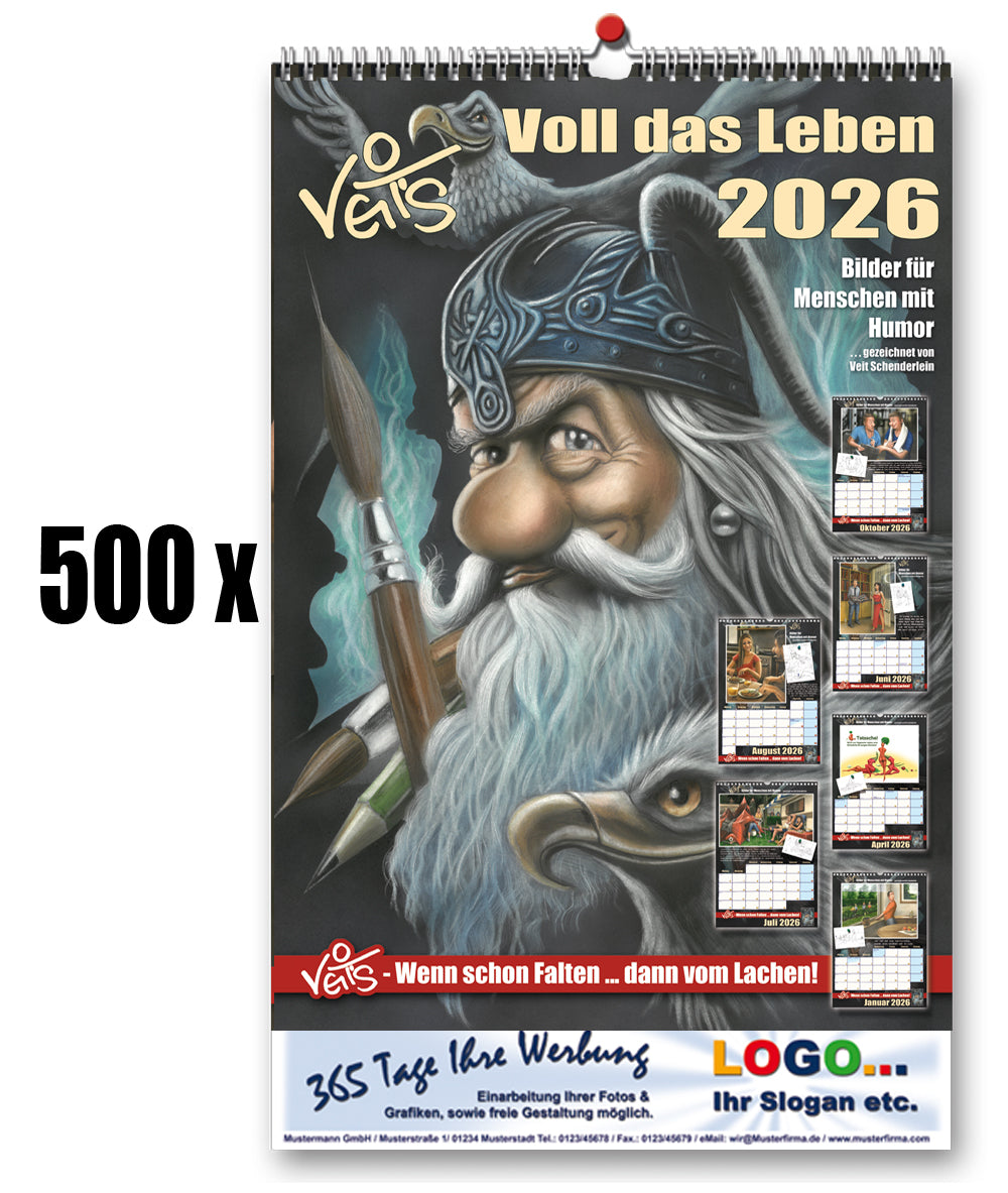 Werbekalender - Veit`S Gute Laune Kalender 2026 mit Ihrem Werbeeintrag