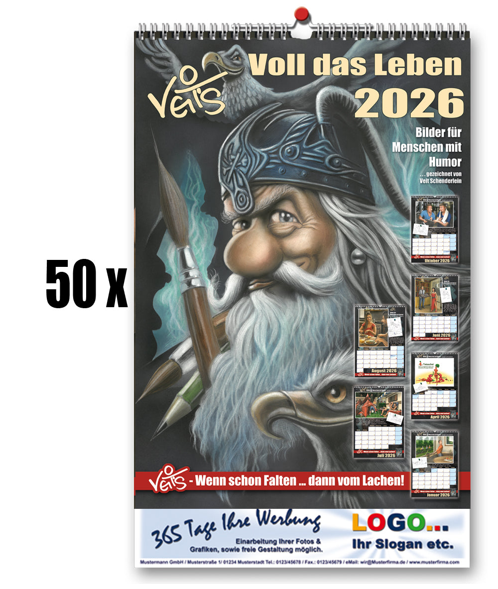 Werbekalender - Veit`S Gute Laune Kalender 2026 mit Ihrem Werbeeintrag