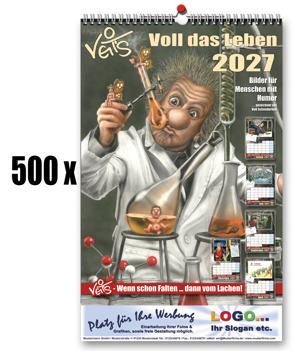 Werbekalender - Veit`S Gute Laune Kalender 2027 mit Ihrem Werbeeintrag