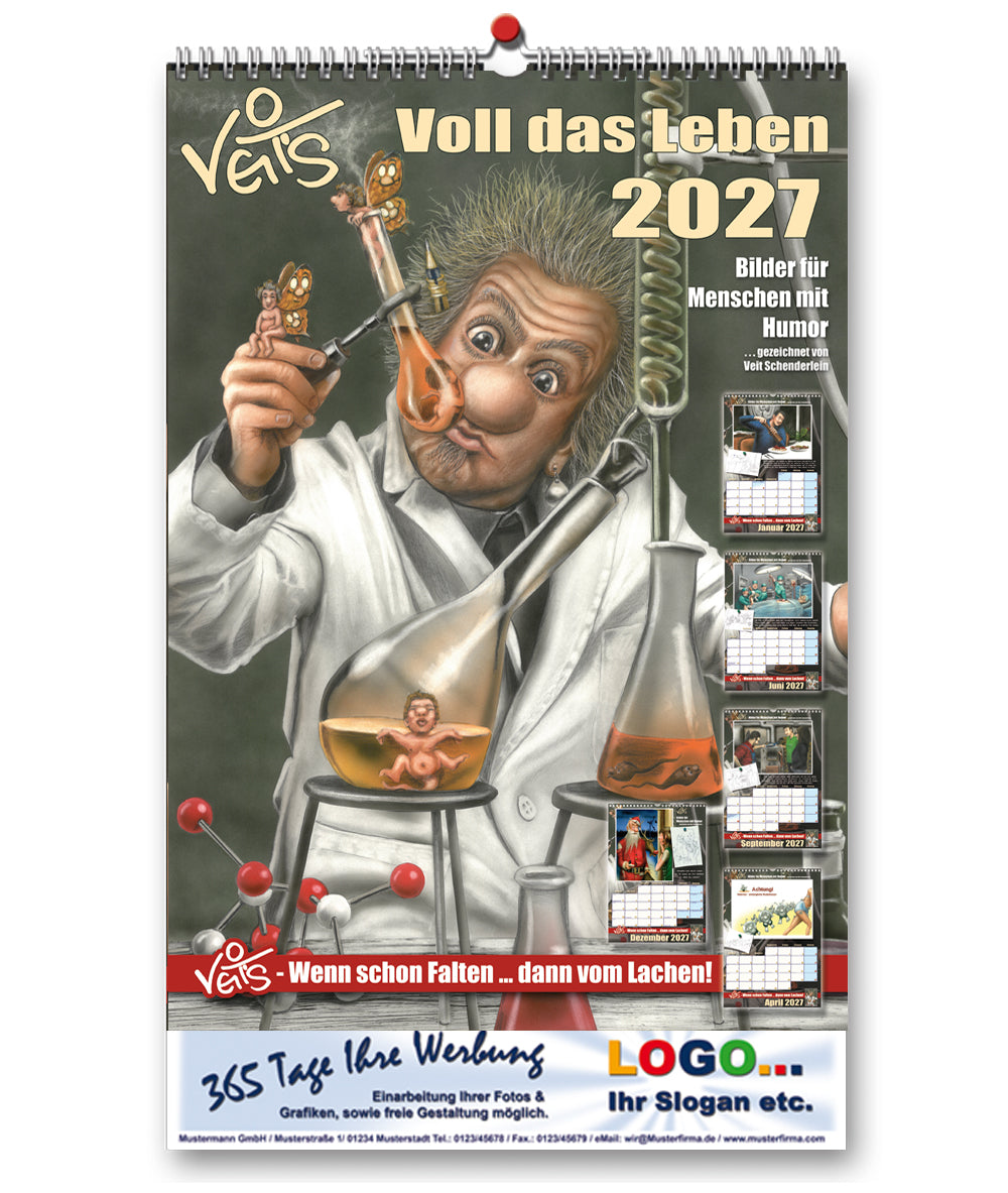 Werbekalender - Veit`S Gute Laune Kalender 2027 mit Ihrem Werbeeintrag