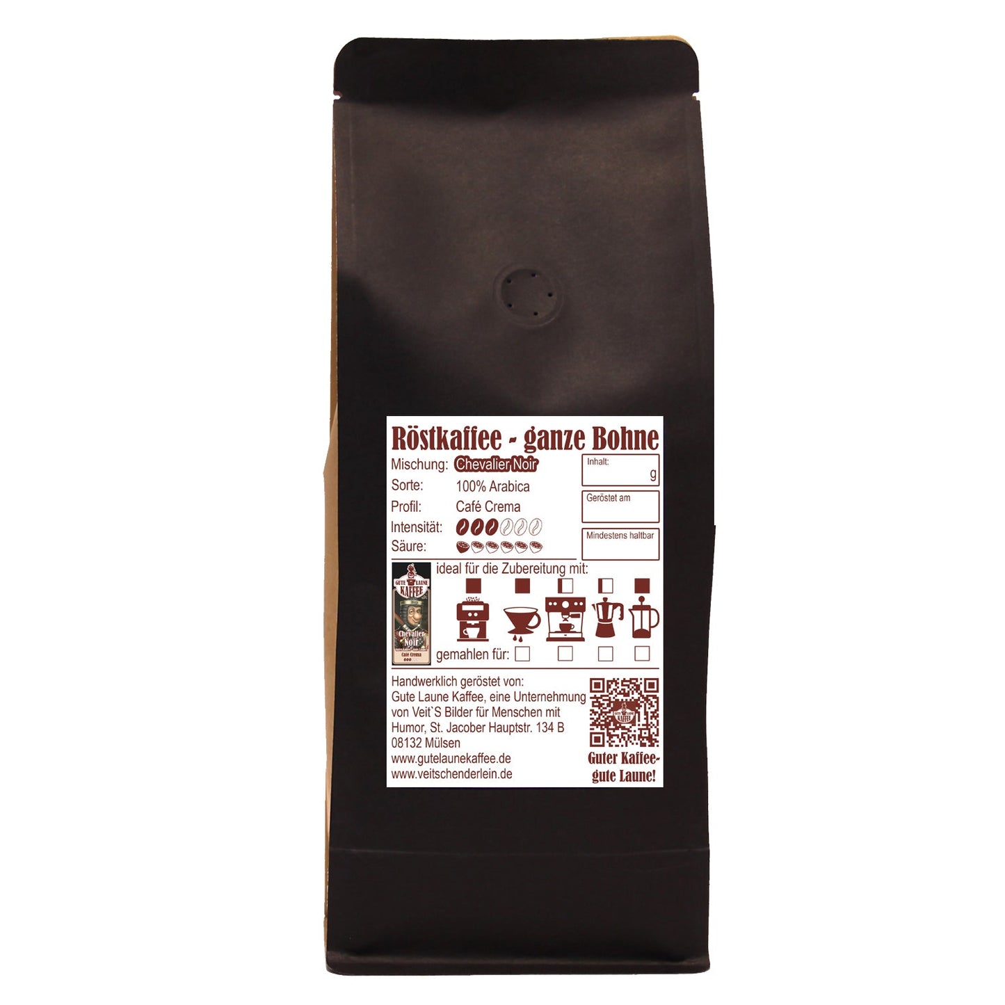 Chevalier Noir, Cafe Crema, Filterkaffee