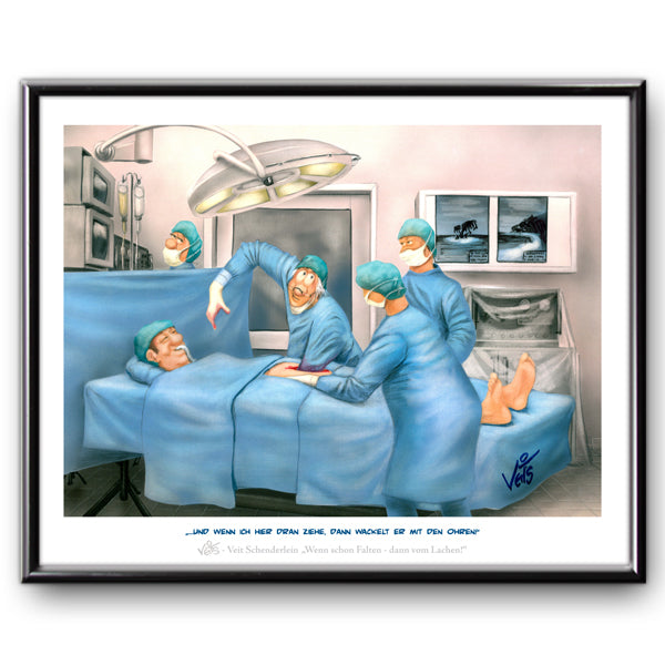 Bild Karikatur Cartoon Chirurgie Arzt Medizin