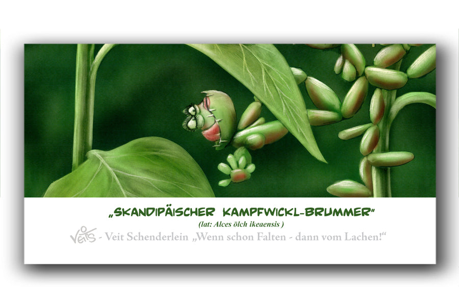 Bild Karikatur Cartoon Elch Pflanzen "Veit`S Exoten"