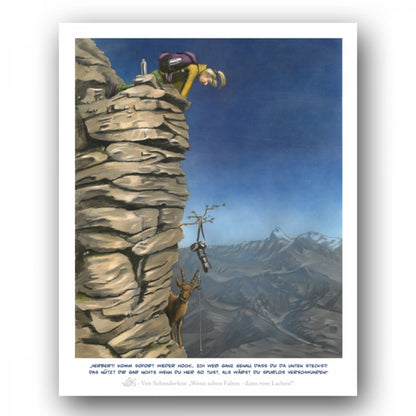 Bild Karikatur Cartoon Urlaub Berge Wandern Männer Frauen