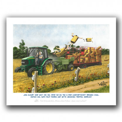 Bild Karikatur Cartoon Landwirt Bauer Landwirtschaft
