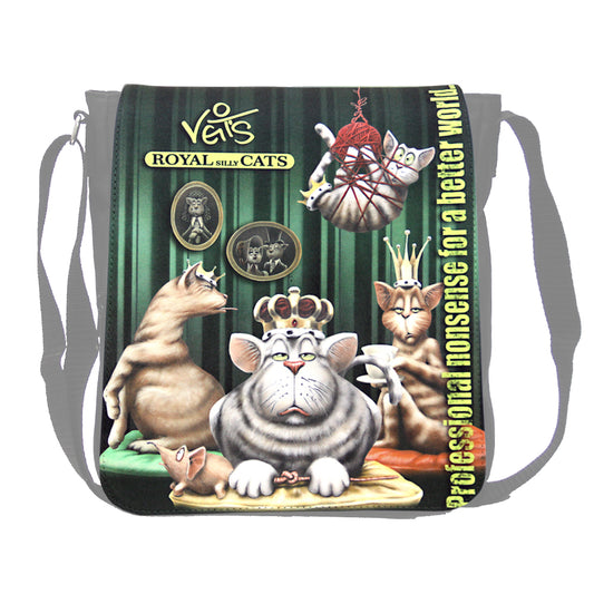 Austauschmotiv Decklasche  "Veit`S ROYAL SILLLY CATS" passend zur Veit`S Handtasche Schultertasche Emma