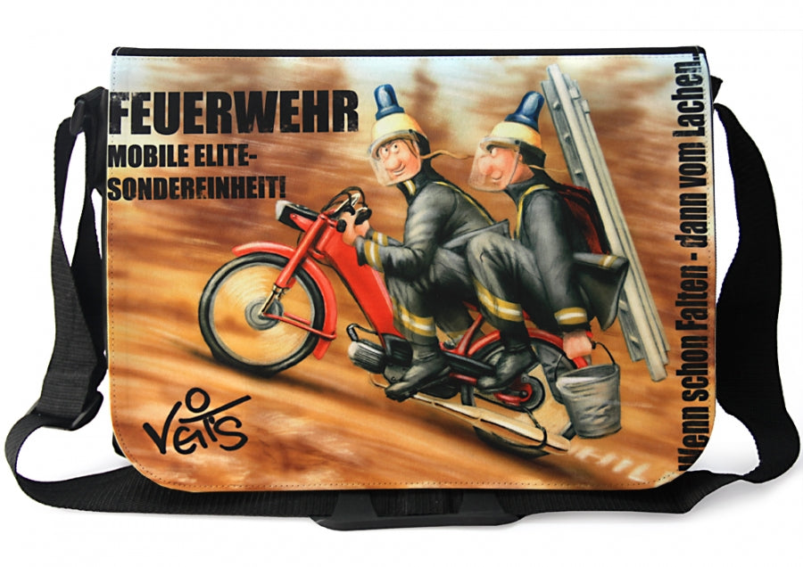 Veit`S Gute Laune Tasche, Schultertasche, Laptoptasche mit Motiv "Feuerwehr Mobile Elite Spezialeinheit"
