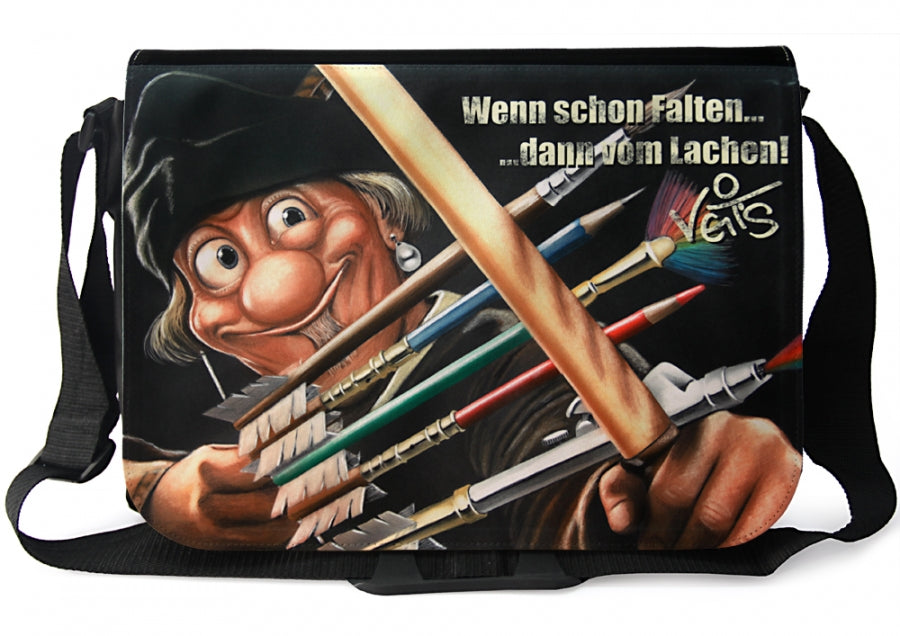 Taschen, Schultertaschen, Laptoptaschen mit Motiv "Robin Veit - Held in Strumpfhosen", Veit`S Gute Laune Taschen
