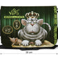 Veit'S lustige Schultertasche Umhängetasche Laptoptasche Messenger Bag mit Katzen-Motiv "Veit`S ROYAL SILLY CATS - Royal-Ronald"