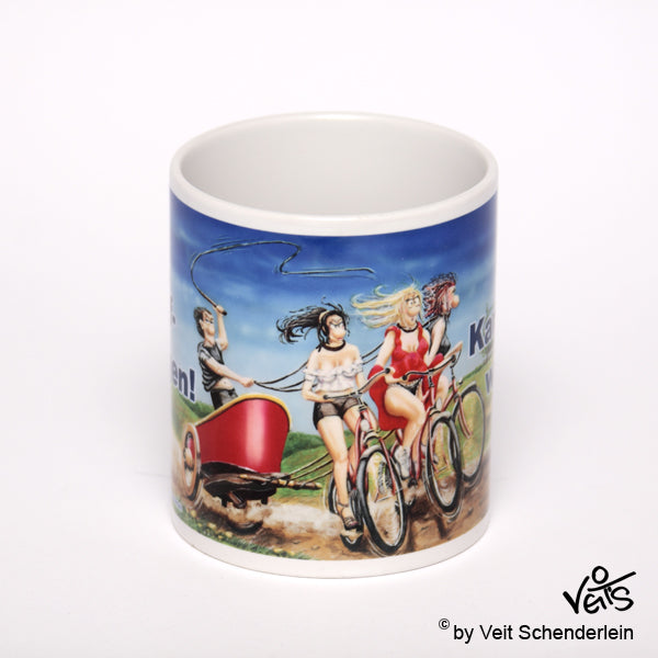 Tassen, Kaffeebecher, Kaffeetassen, Veit`S Gute Laune Tassen, Fahrrad Kampfwagen