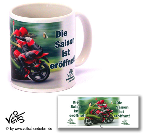 Tassen, Kaffeebecher, Kaffeetassen, Veit`S Gute Laune Tassen, Motorrad Verkehrskontrolle