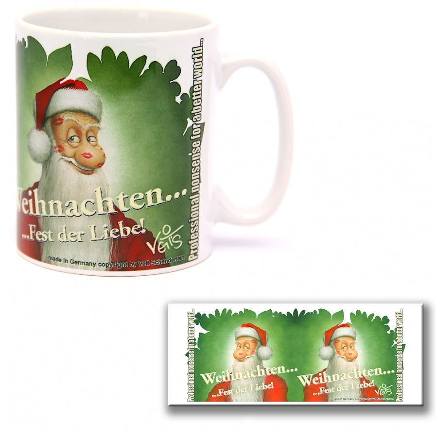 Tassen, Kaffeebecher, Glühweinbecher, Veit`S Gute Laune Tasse "Weihnachten - Fest der Liebe"