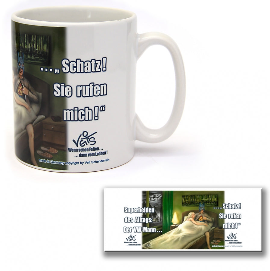 Tassen, Kaffeebecher, Veit`S Gute Laune Tasse VW-Mann