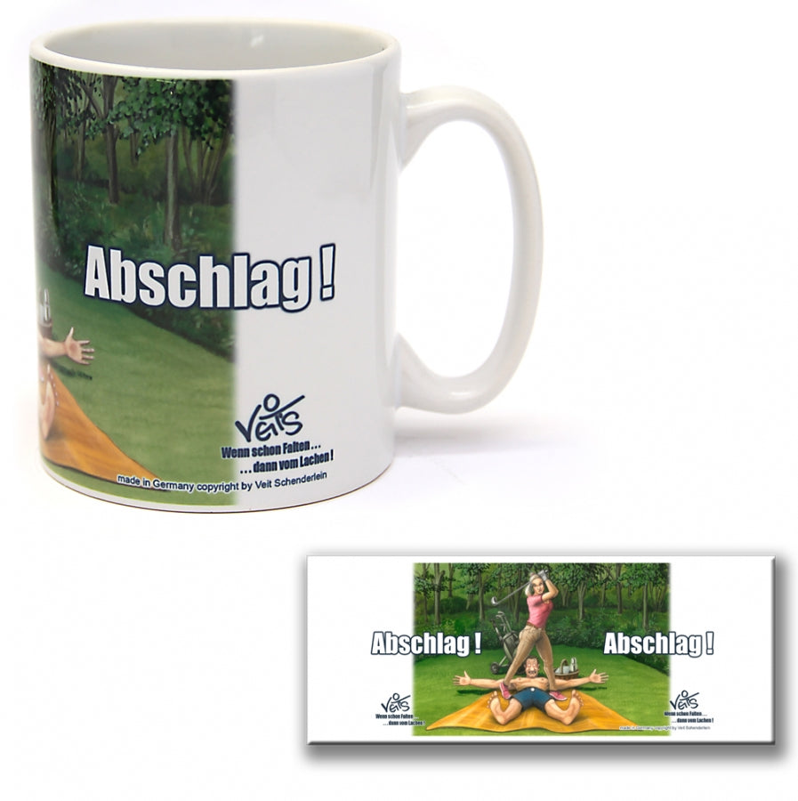 Tassen, Kaffeebecher, Veit`S Gute Laune Tasse Golf "Abschlag"