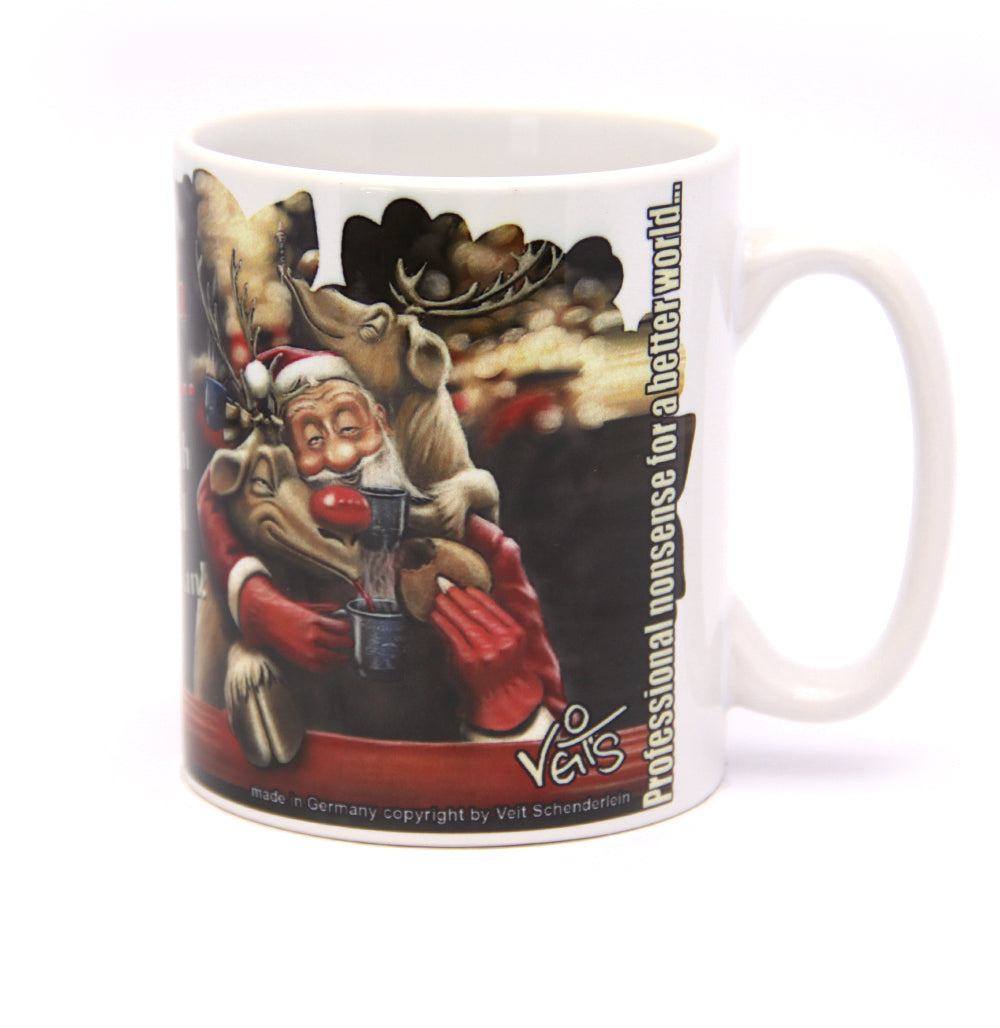 Tassen, Kaffeebecher, Glühweinbecher, Veit`S Gute Laune Tasse Weihnachten Glühwein "Herrlich hier - fangt doch schon mal ohne uns an."..