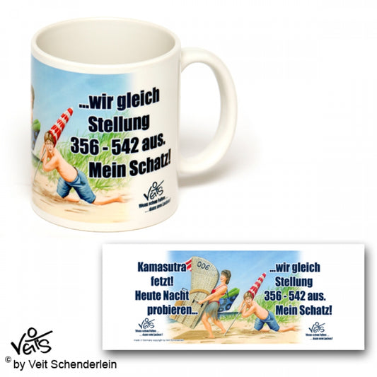 Tassen, Kaffeebecher, Kaffeetassen, Veit`S Gute Laune Tassen, Urlaub Kamasutra