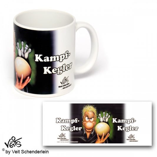 Tassen, Kaffeebecher, Kaffeetassen, Veit`S Gute Laune Tassen, Kegeln "Kampfkegler"