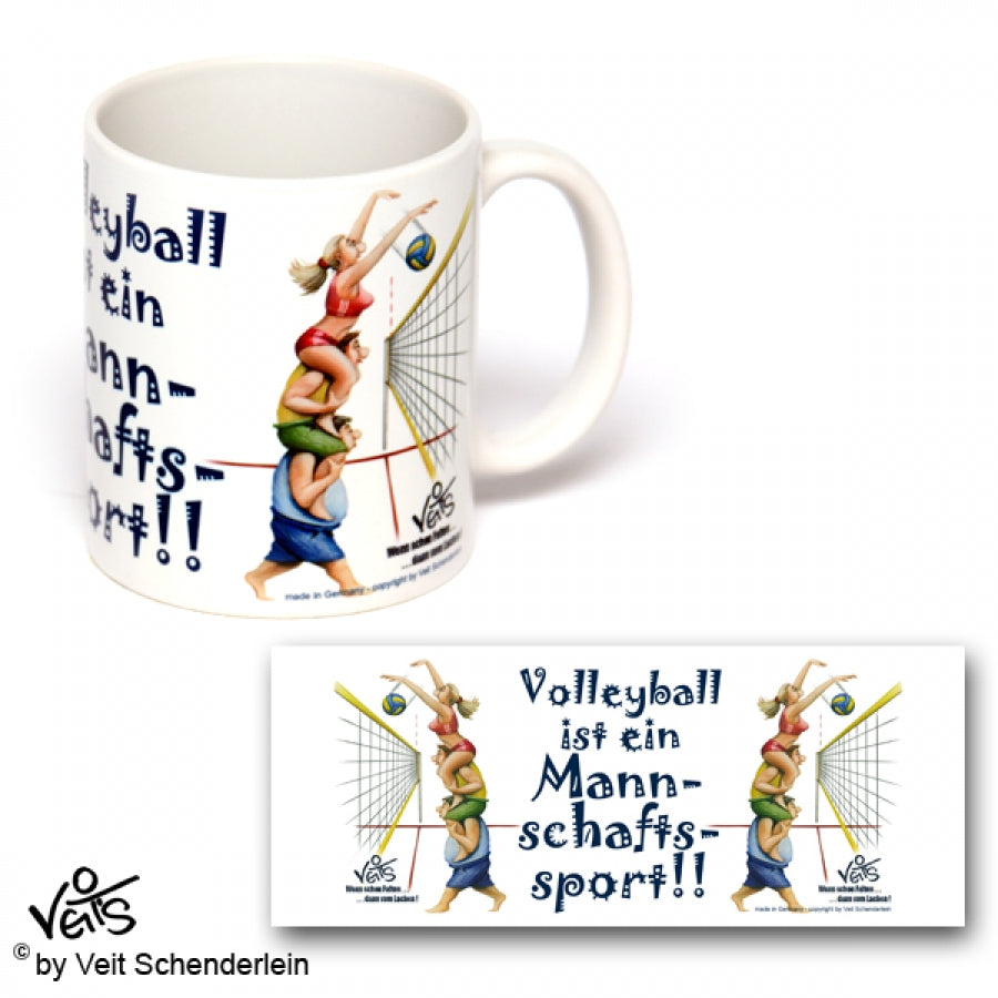 Tassen, Kaffeebecher, Kaffeetassen, Veit`S Gute Laune Tassen, Volleyball